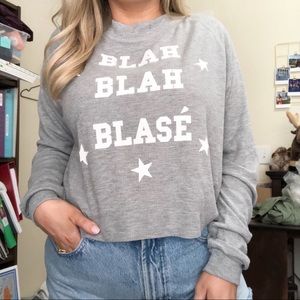 NWT Wildfox Blah Blah Blasé Grey Thermal Size S